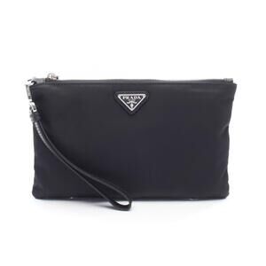 Prada Vitello Leather Shoulder Bag Black